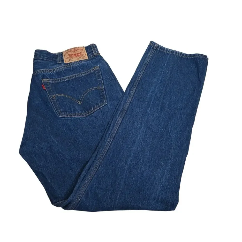 Levi's 501 Men's Button Fly Straight Leg Jean 40X38